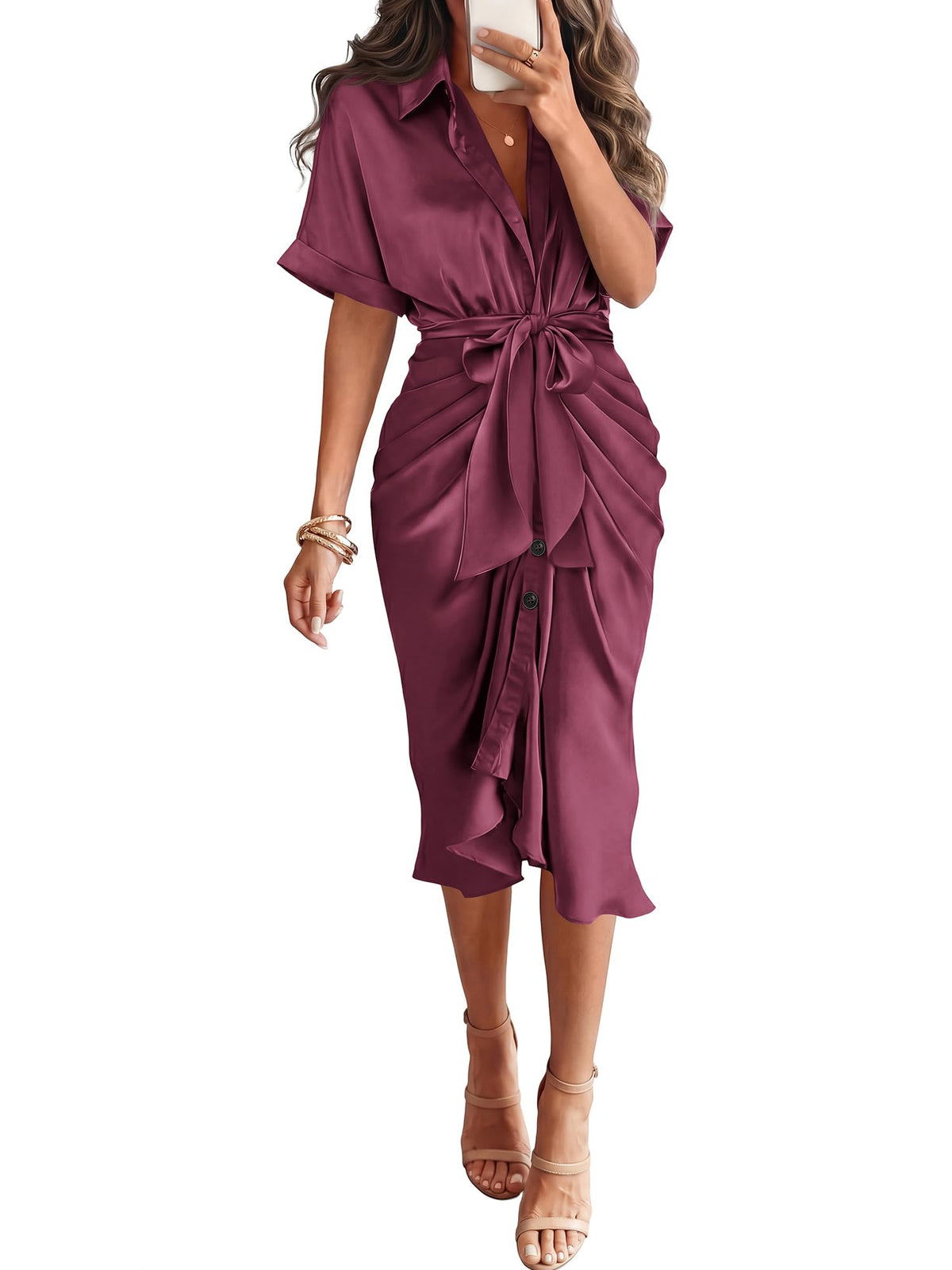 BTFBM Maxi Dresses for Women Business Casual Outfits