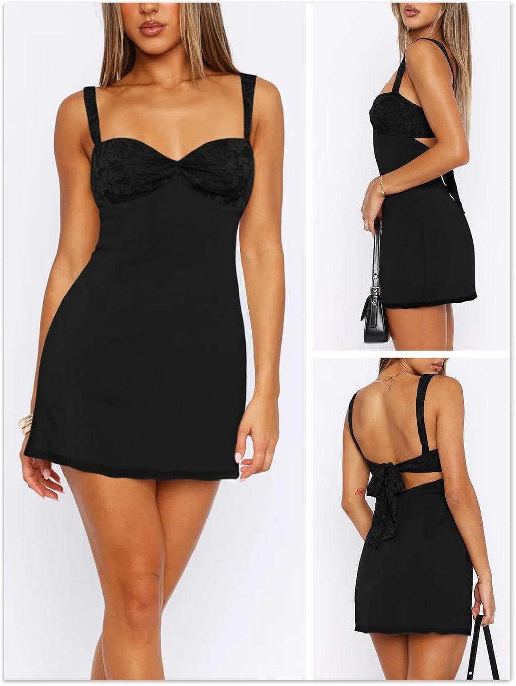 MIYIEONZ Women Summer Mini Dress Formal Going Out Short Dresses