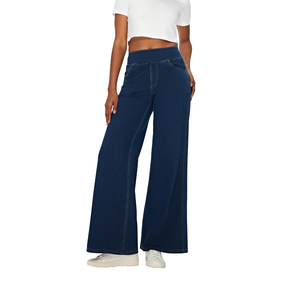 Women's High Rise Wide Leg Jeans Comfort