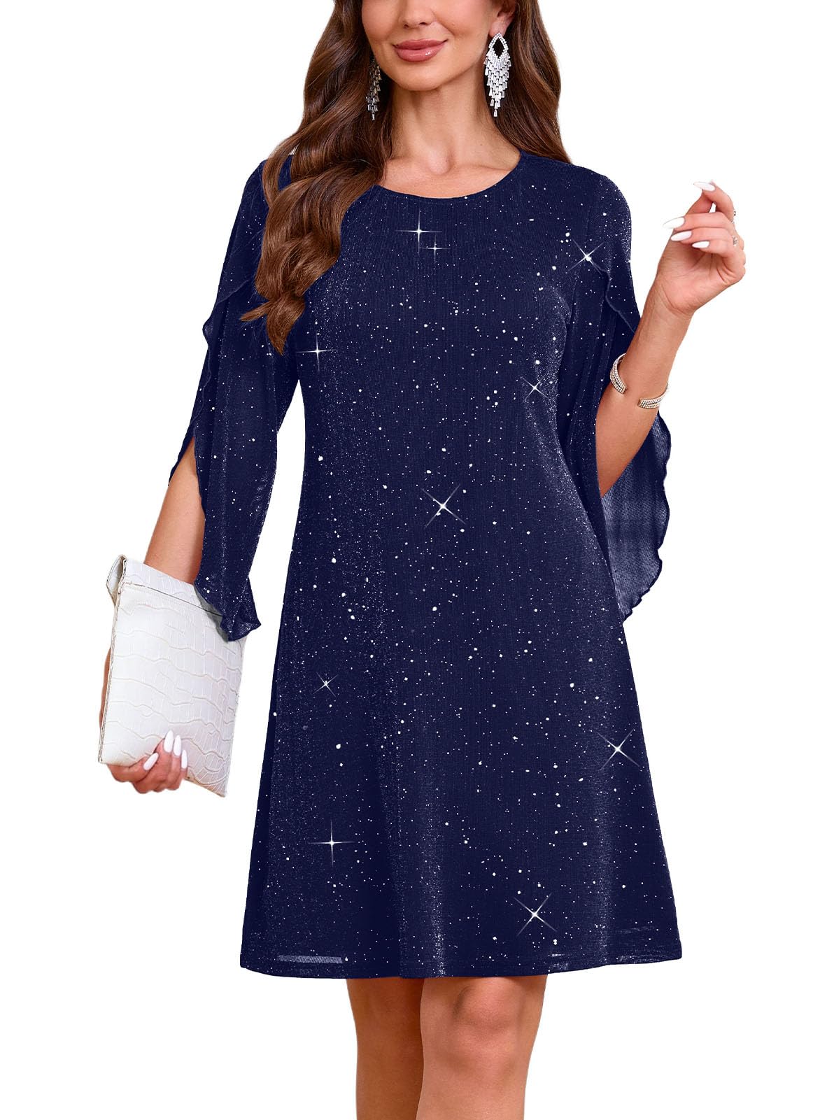 oten Women's 2026 Flutter Sleeve Cocktail Wedding Guest Short Dresses