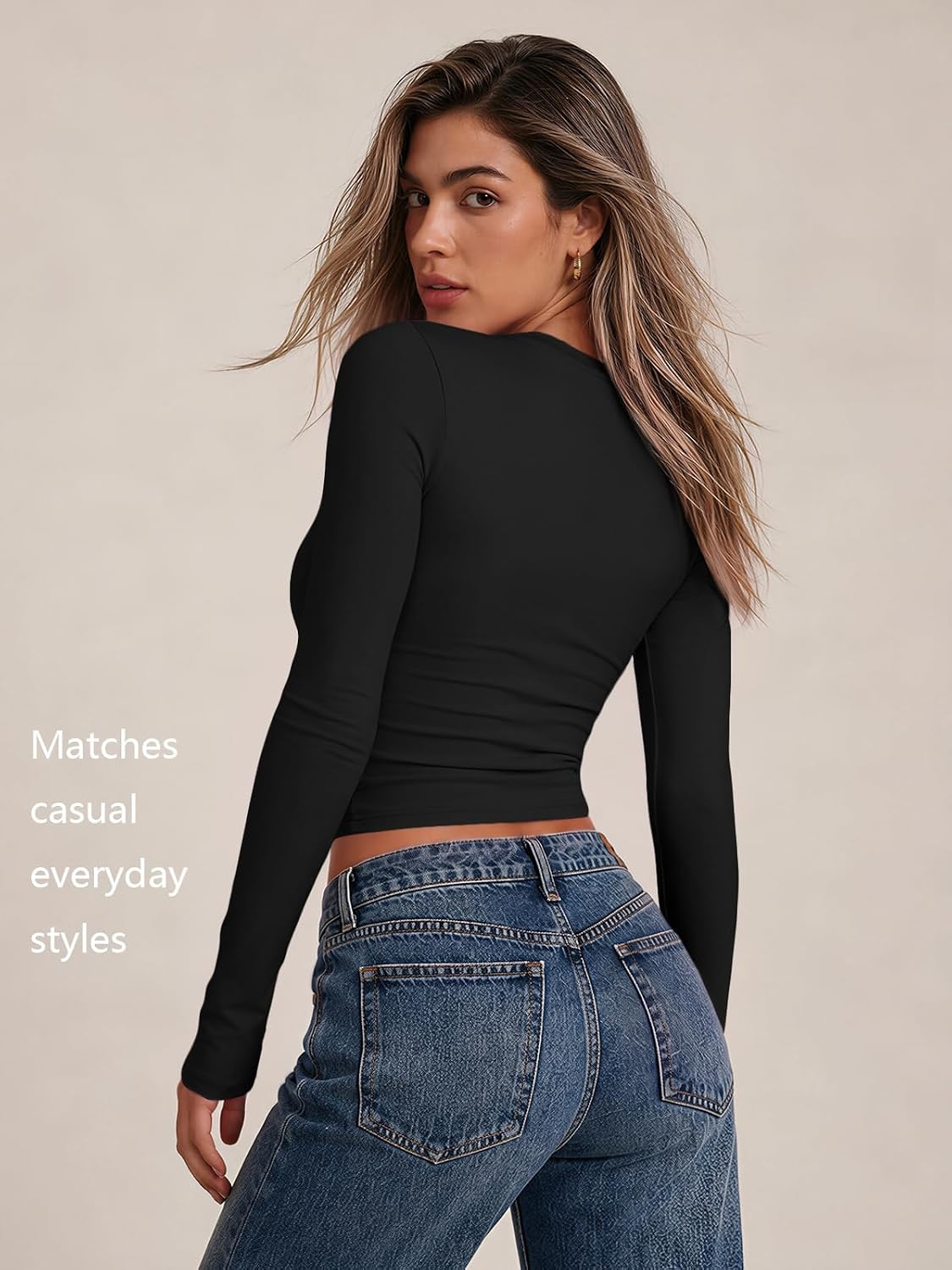 Trendy Queen Womens Long Sleeve T Shirts Fall Fashion Basic Y2K Tops 2026
