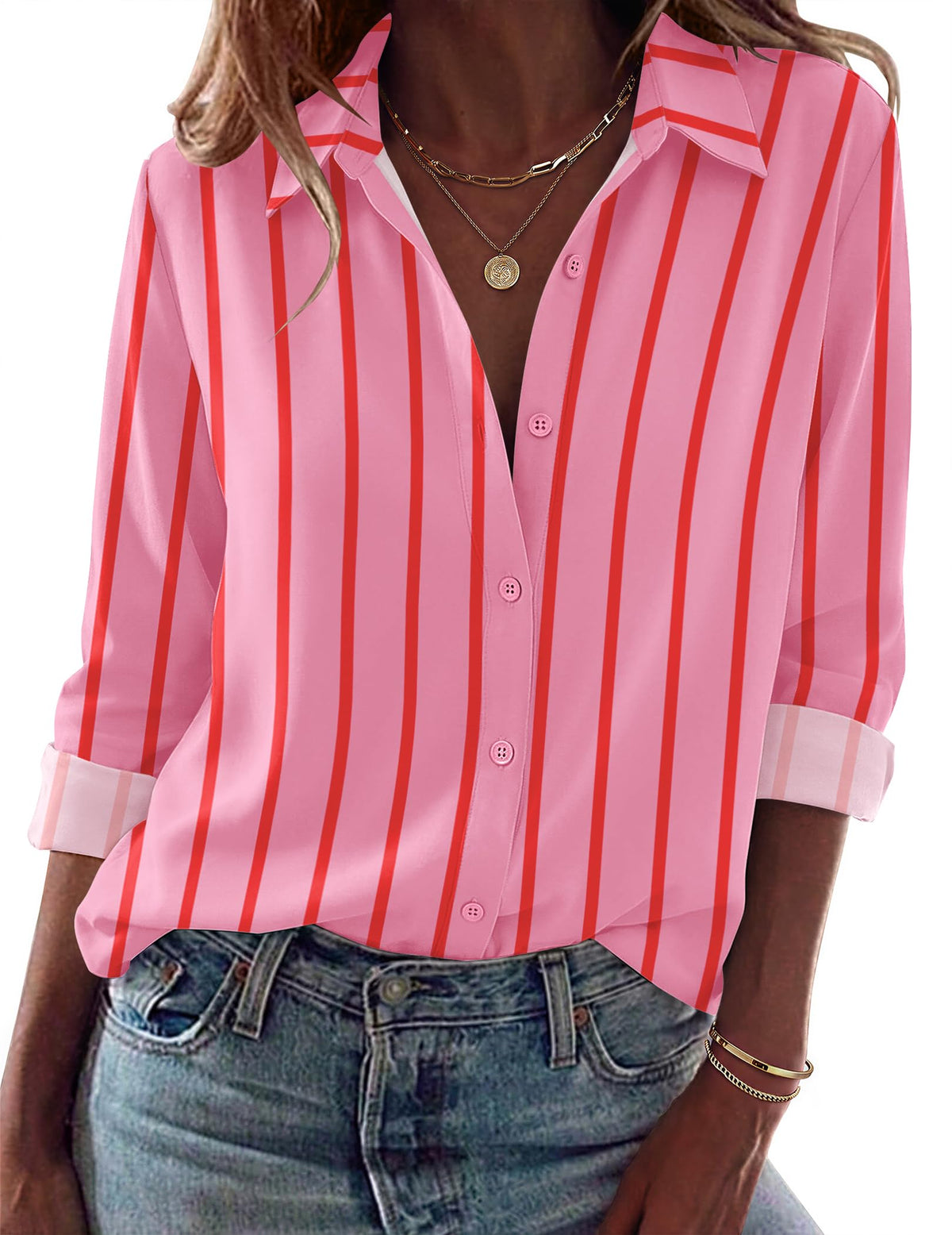Zeagoo Blouses for Women Dressy Casual Long Sleeve Button Down Shirts Tops