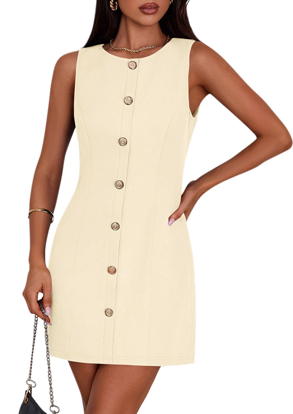 PRETTYGARDEN Women Business Casual Cocktail Work Short Dress
