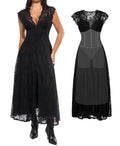 Popilush Lace Formal Cocktail Wedding Guest Dresses for Women