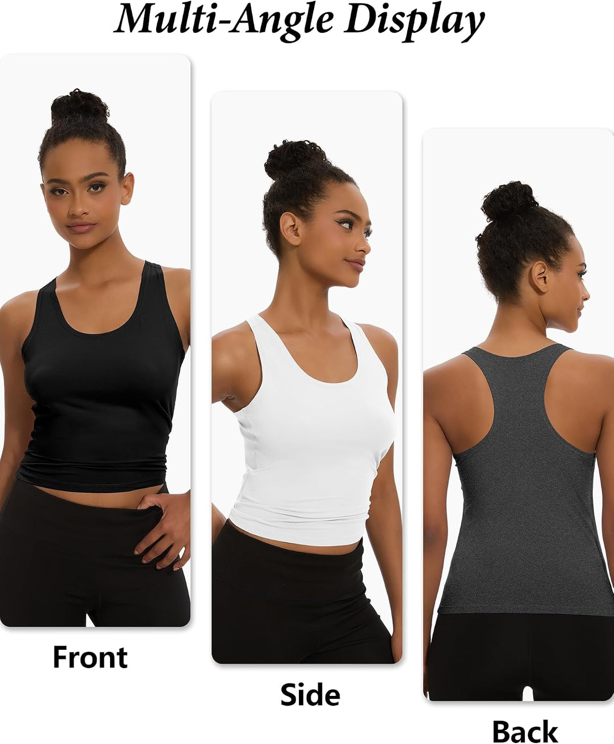 Dalavch 5 Pack Women's Workout Racerback Tank Tops No Built-in Bra