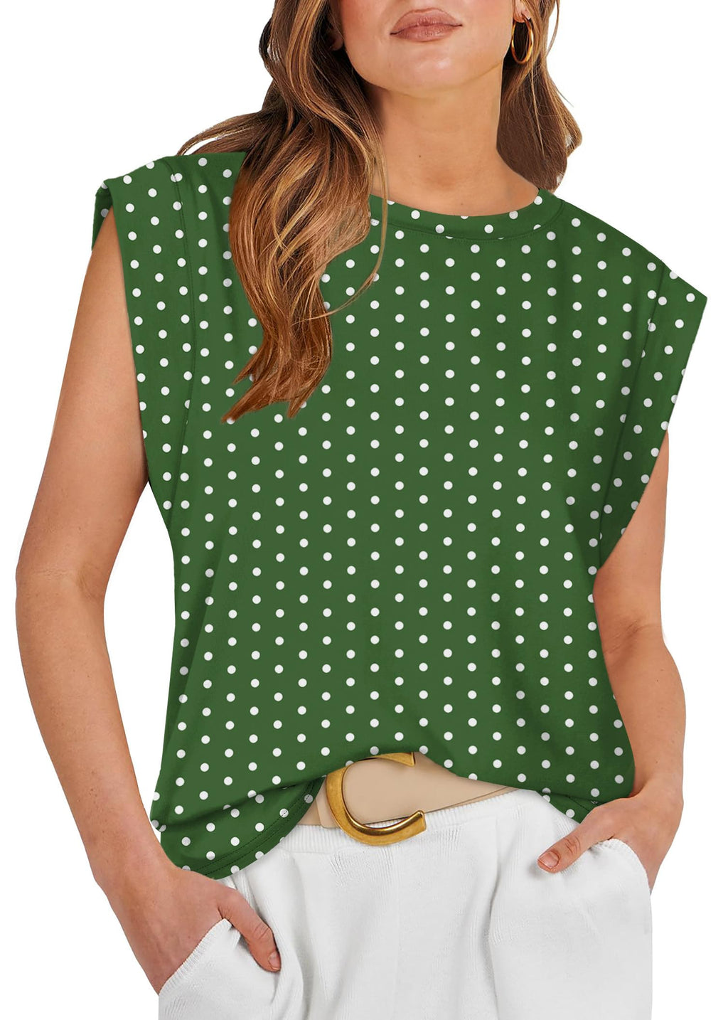 WIHOLL Cap Sleeve Tops for Women Summer Top Basic Tee Shirts Business Casual Tank Loose Fit 2026 Fashion
