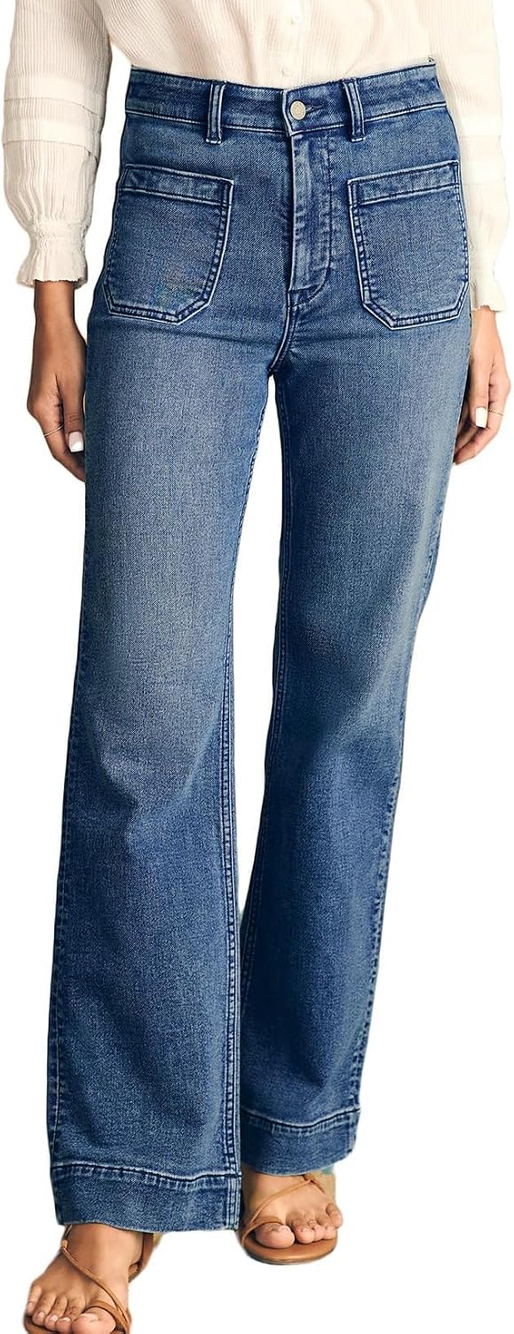 Astylish Women's Wide Leg Jeans High Waisted Denim Pants