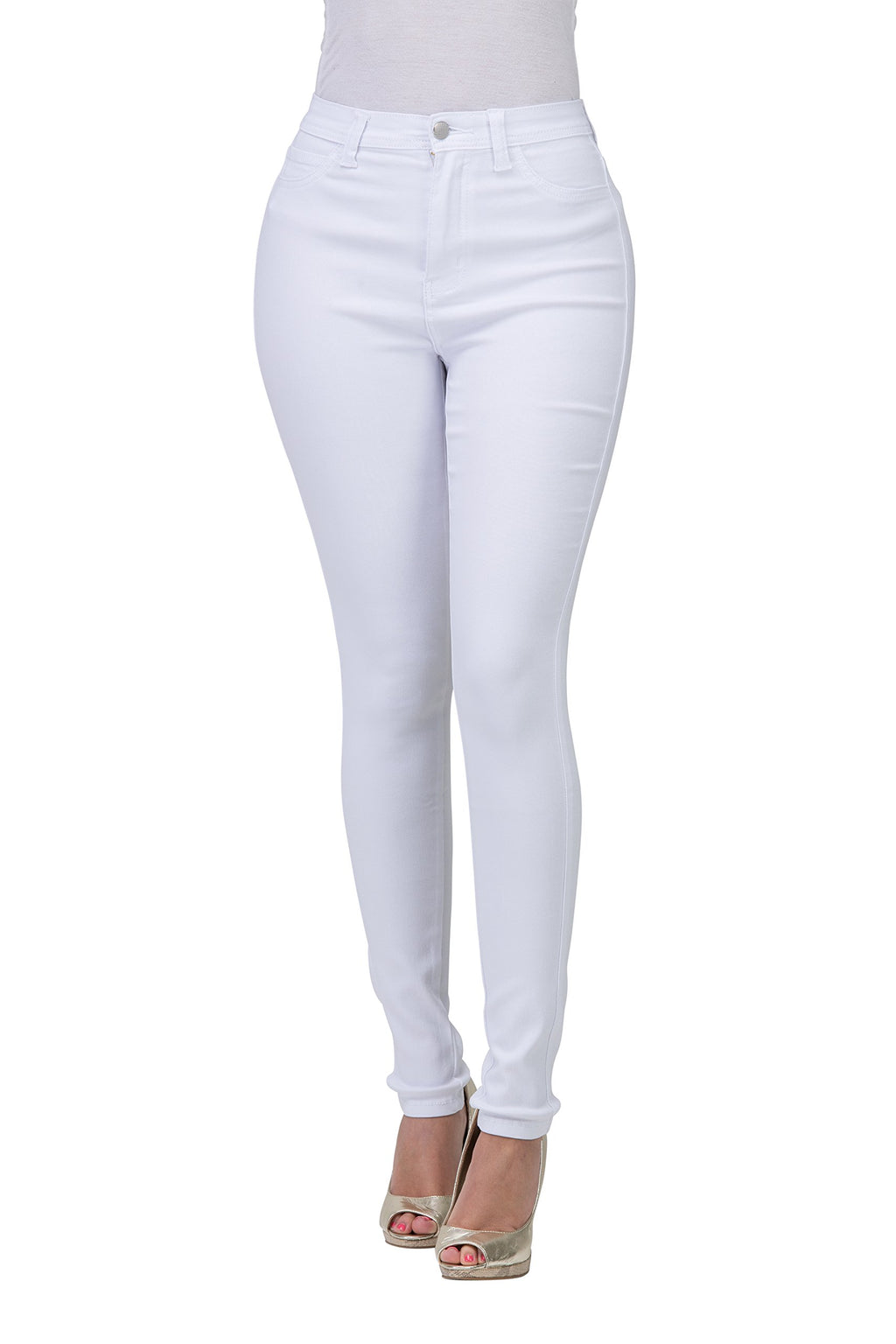 High Waisted-Rise Colored Stretch Skinny Destroyed Ripped Distressed Jeans for Women Olive Mustard RED