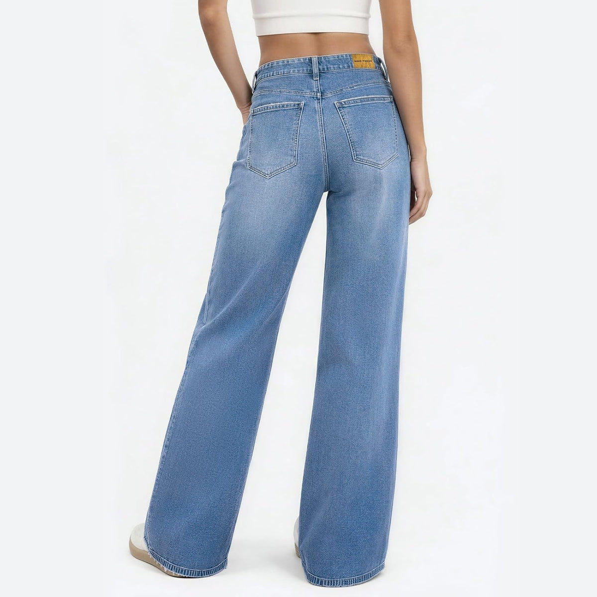 Women's Wide Leg Jeans High Waisted Baggy Straight Denim Pants