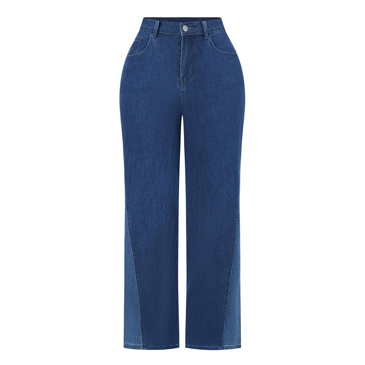 THUNDER STAR Womens High Waisted Wide Leg Jeans Stretchy Distressed Denim Pants