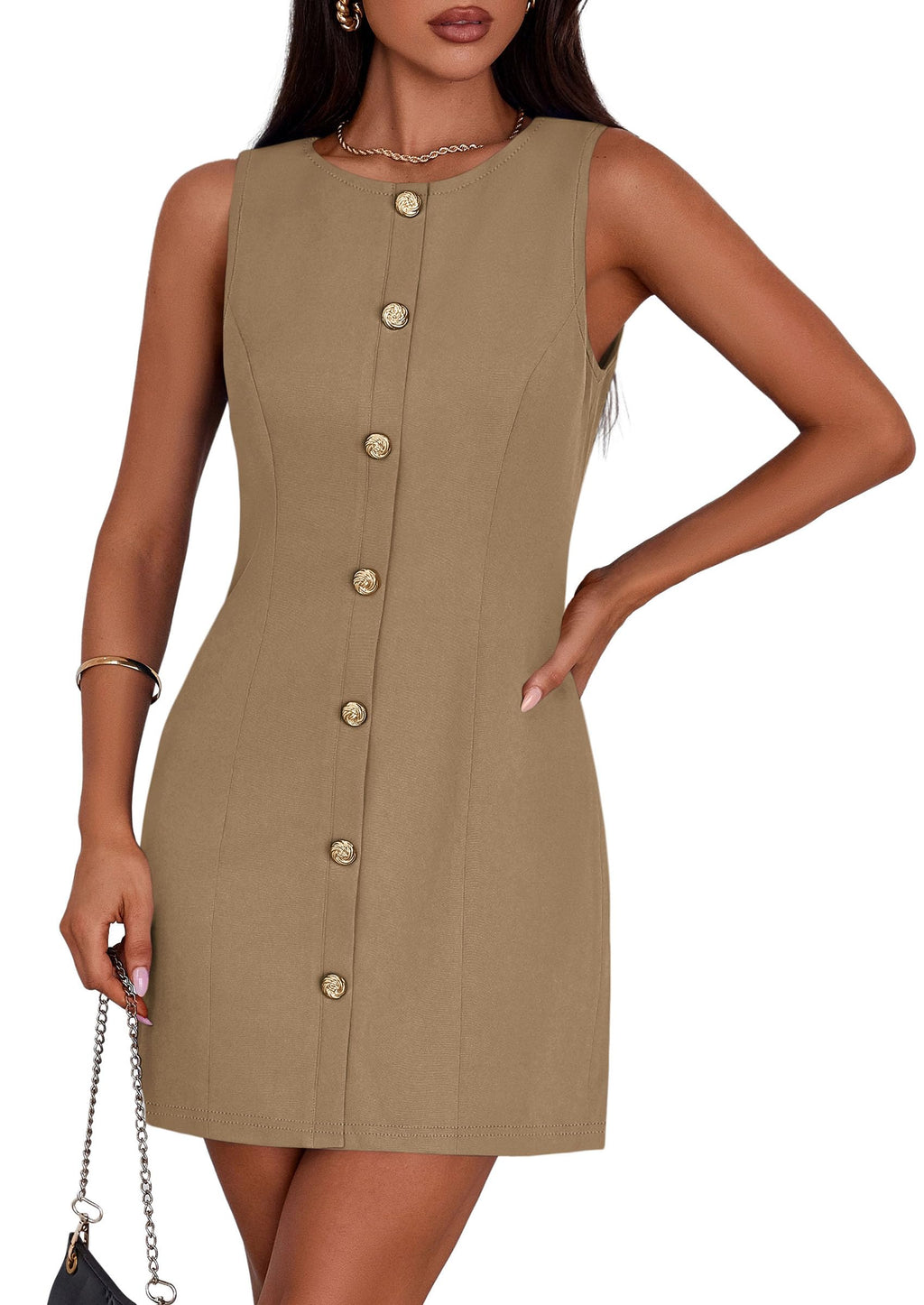 PRETTYGARDEN Women Business Casual Cocktail Work Short Dress