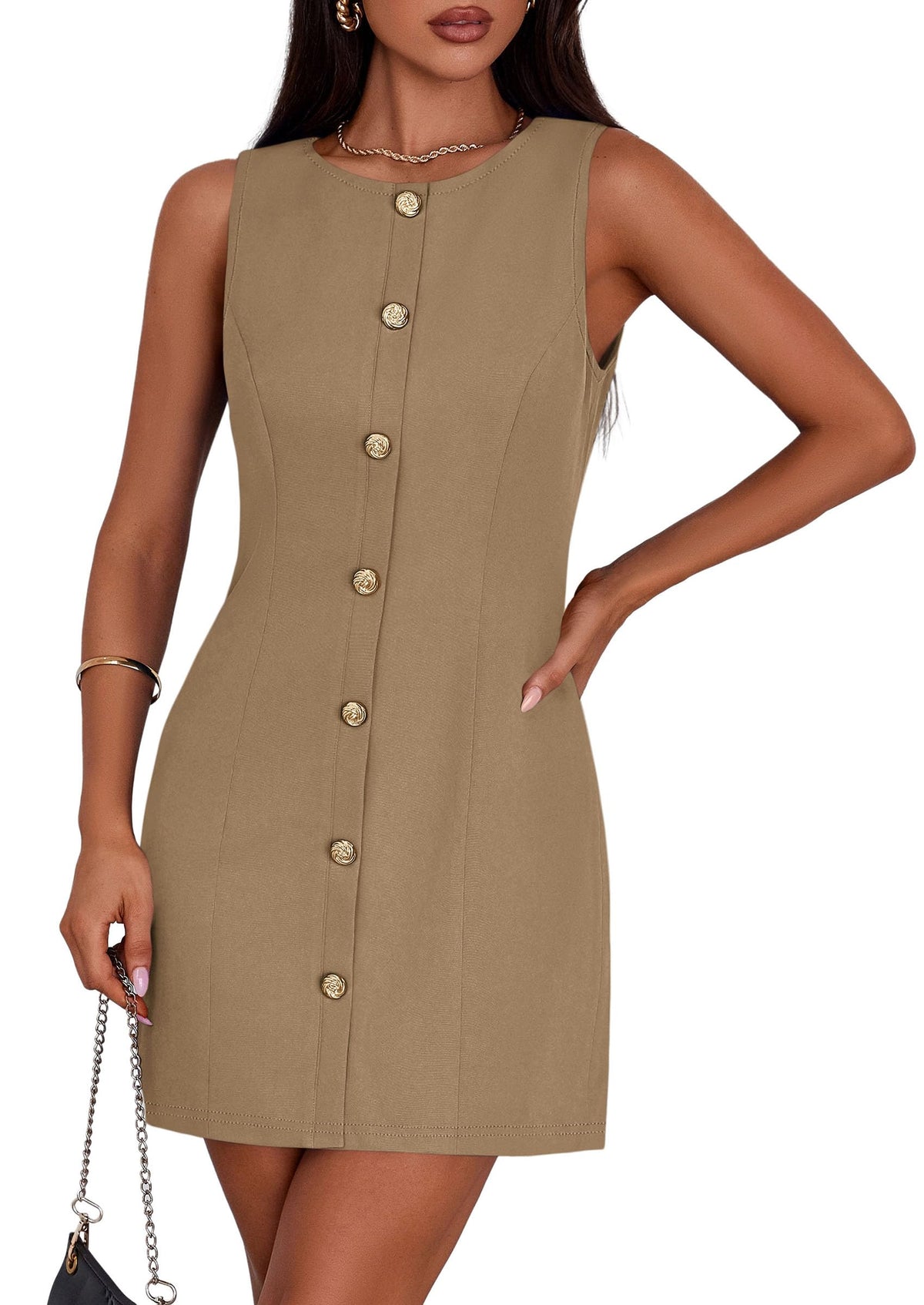 PRETTYGARDEN Women Business Casual Cocktail Work Short Dress