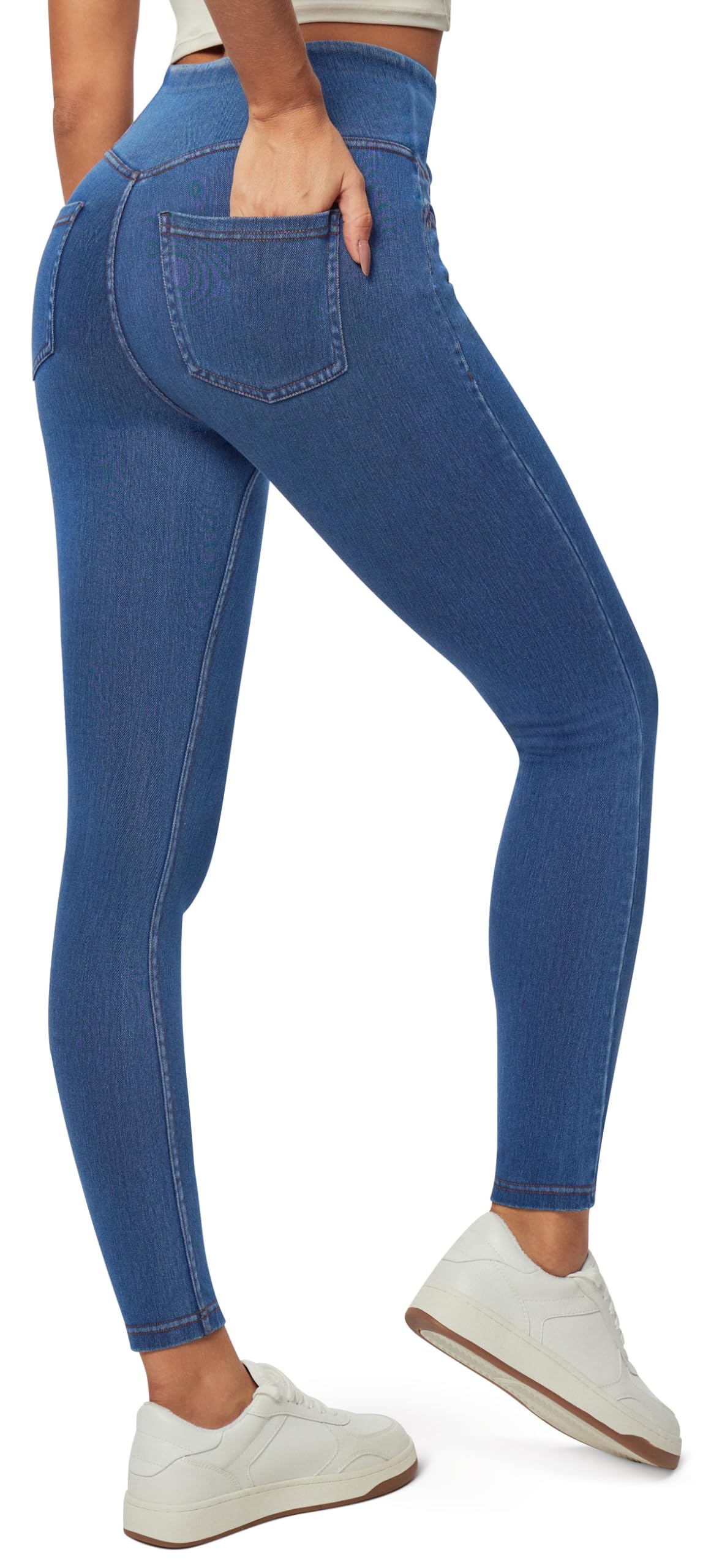 Heathyoga Stretchy Jeans for Women Pull On High Waist Jeggings Jean Legging