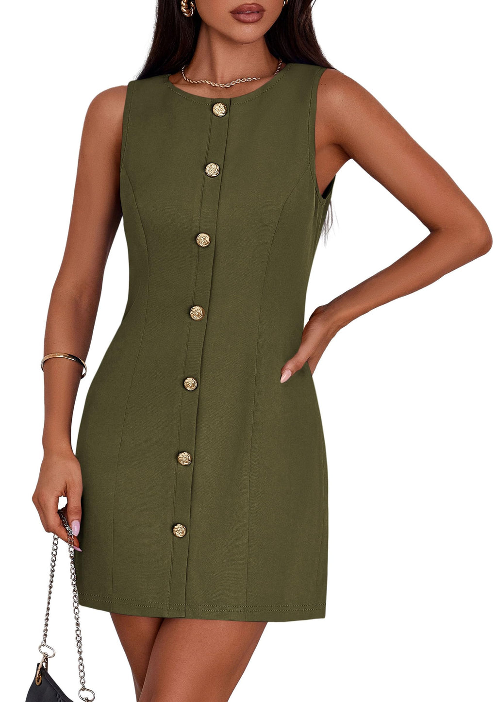 PRETTYGARDEN Women Business Casual Cocktail Work Short Dress