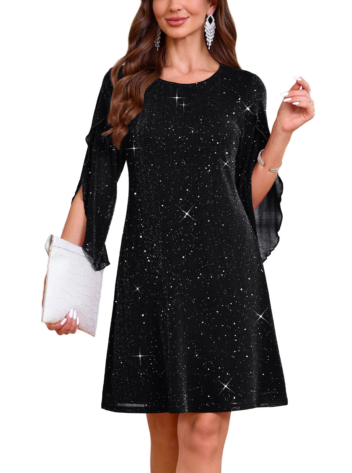 oten Women's 2026 Flutter Sleeve Cocktail Wedding Guest Short Dresses