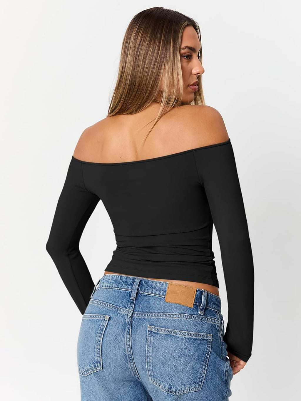 Trendy Queen Womens Off The Shoulder Tops Going Out Basic Sexy T Shirts