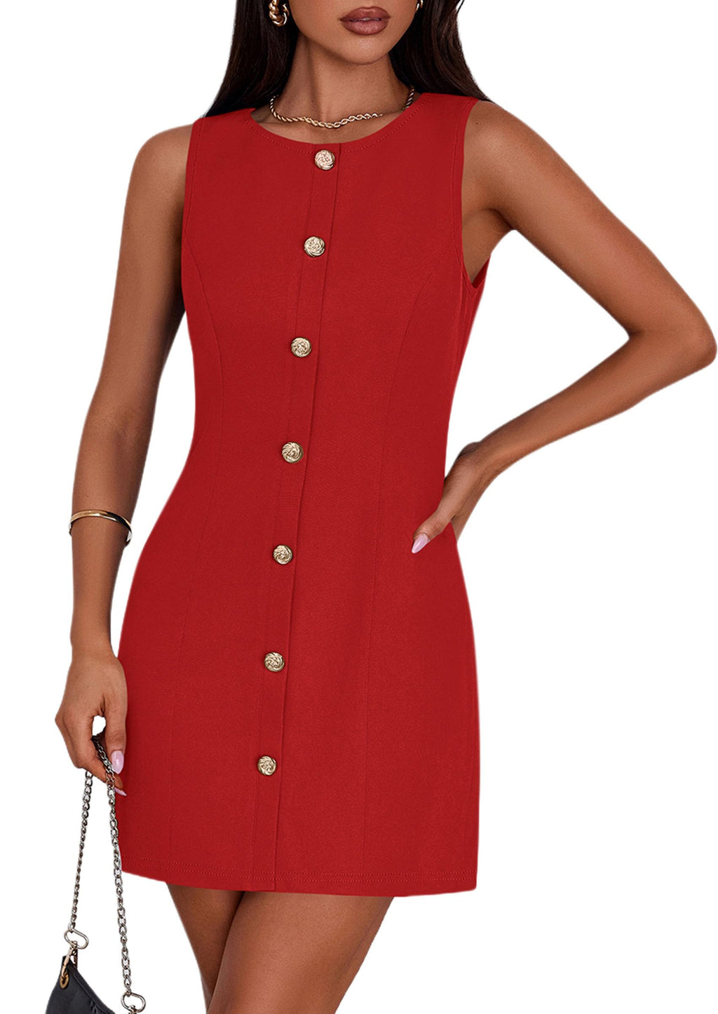 PRETTYGARDEN Women Business Casual Cocktail Work Short Dress
