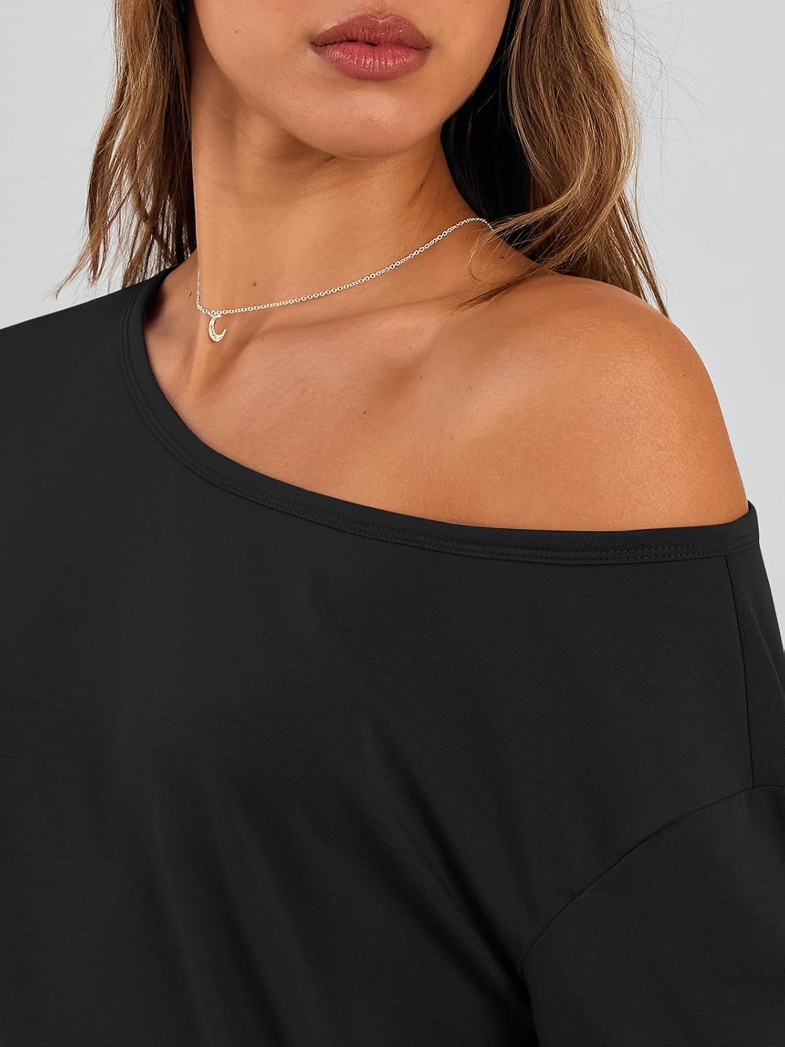 Trendy Queen Womens Off The Shoulder Oversized Tops