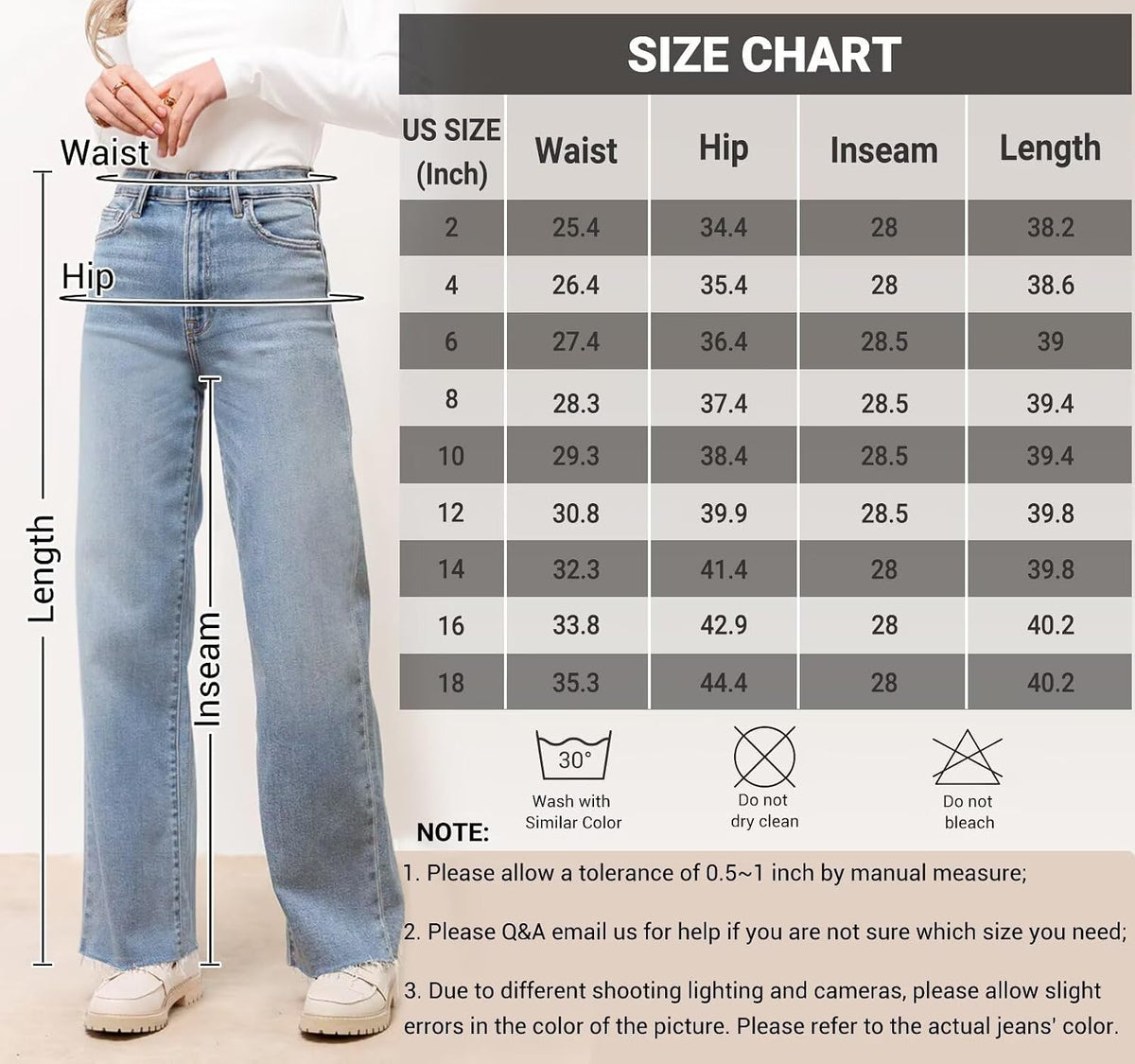 KDF Straight Leg Jeans for Women High Waisted Frayed Baggy Pants Stretchy Cropped Wide Leg Jeans