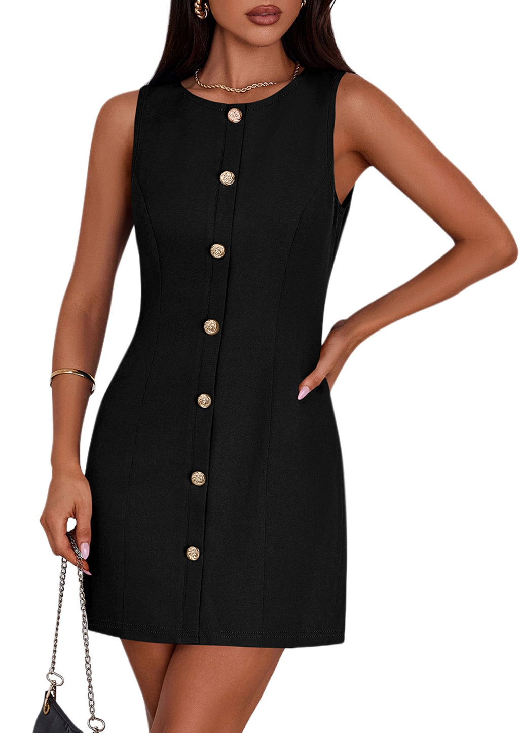PRETTYGARDEN Women Business Casual Cocktail Work Short Dress