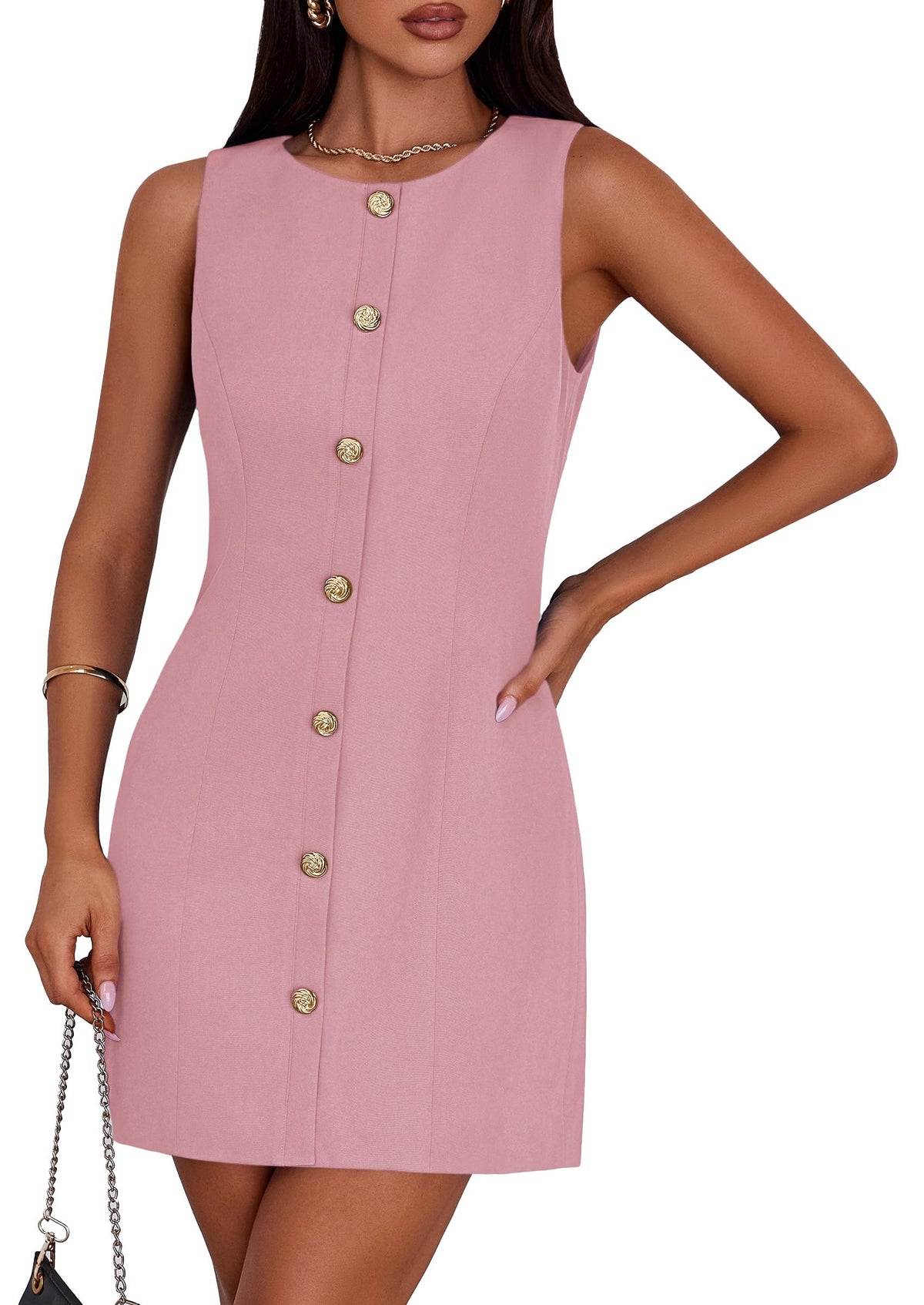PRETTYGARDEN Women Business Casual Cocktail Work Short Dress