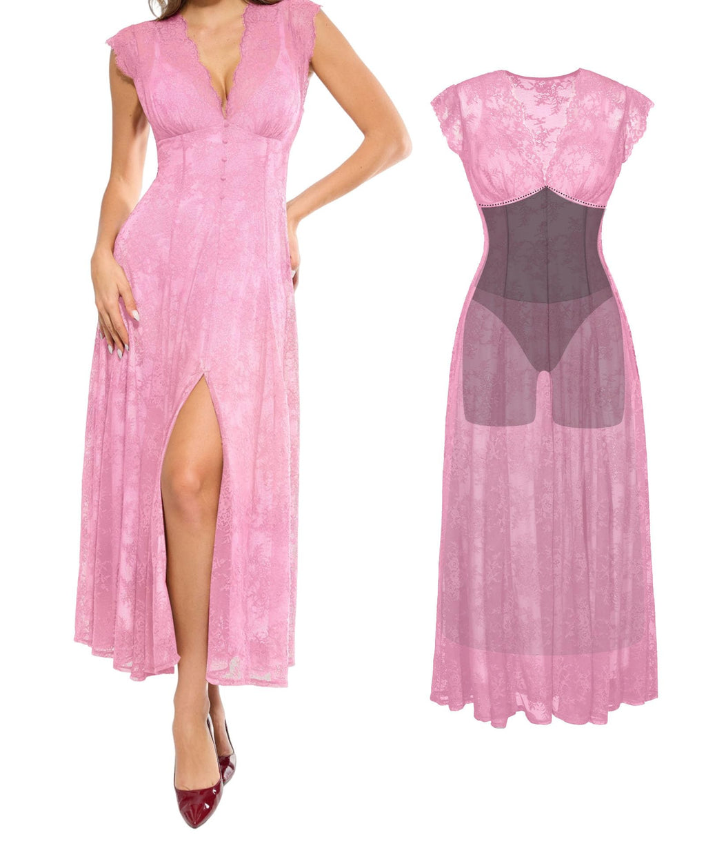 Popilush Lace Formal Cocktail Wedding Guest Dresses for Women