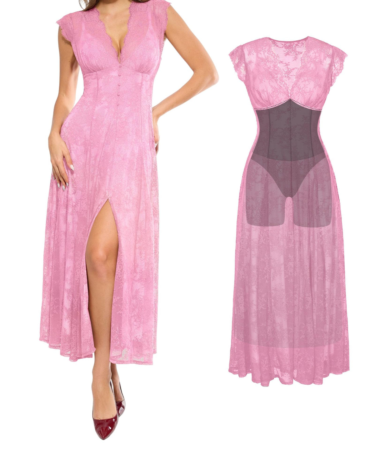Popilush Lace Formal Cocktail Wedding Guest Dresses for Women