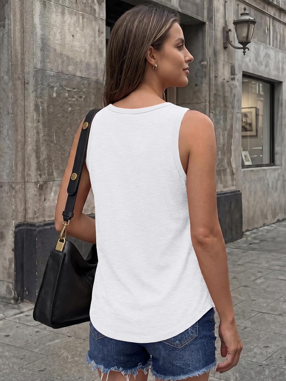 AUTOMET Women's Square Neck Tank Top