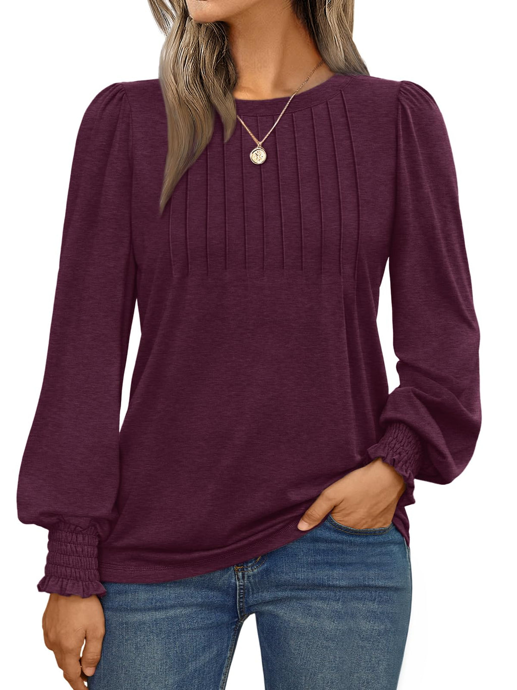 AUTOMET Womens Long Sleeve Shirts Fall Blouses Tops Business Casual Outfits
