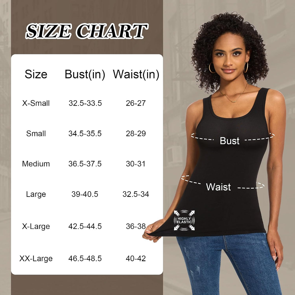 TVKSOM 5 Pack Basic Ribbed Tank Tops for Women Layering Undershirts
