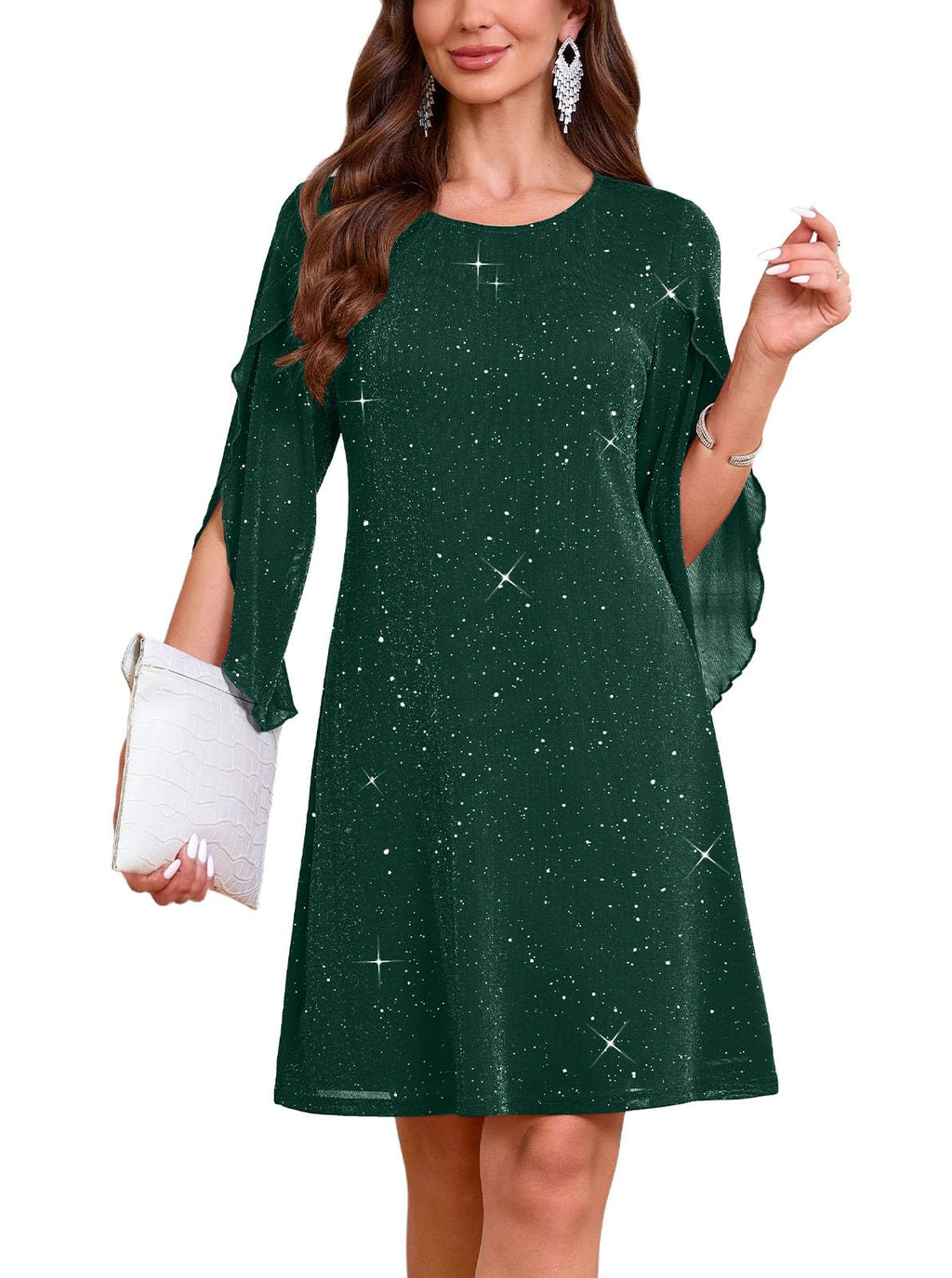 oten Women's 2026 Flutter Sleeve Cocktail Wedding Guest Short Dresses