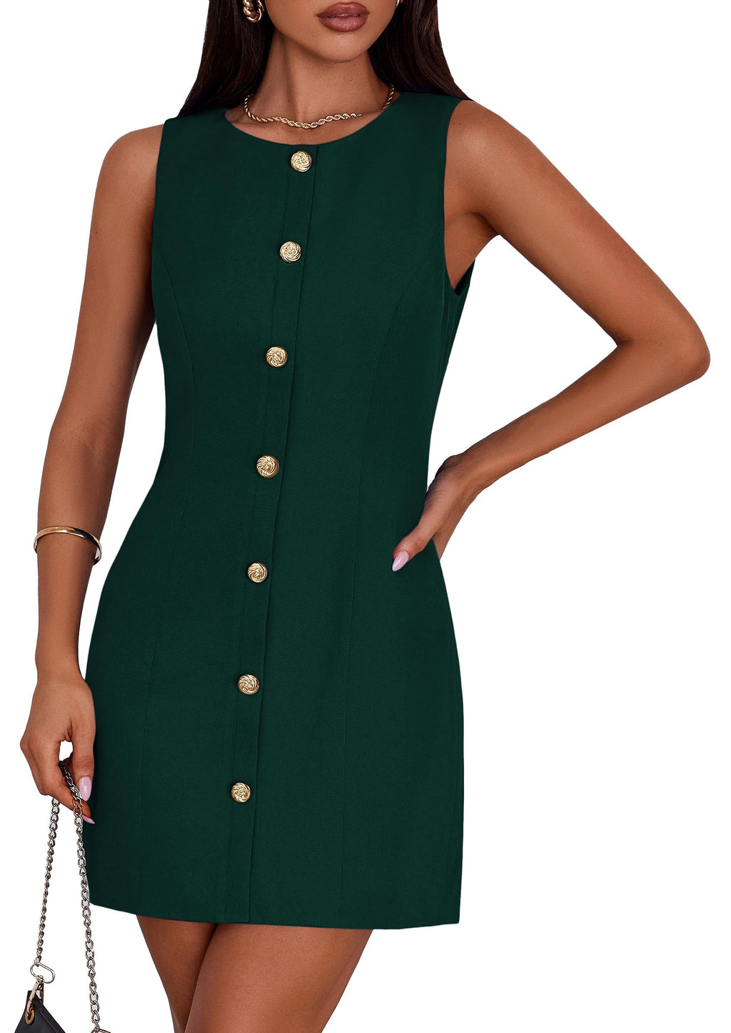 PRETTYGARDEN Women Business Casual Cocktail Work Short Dress