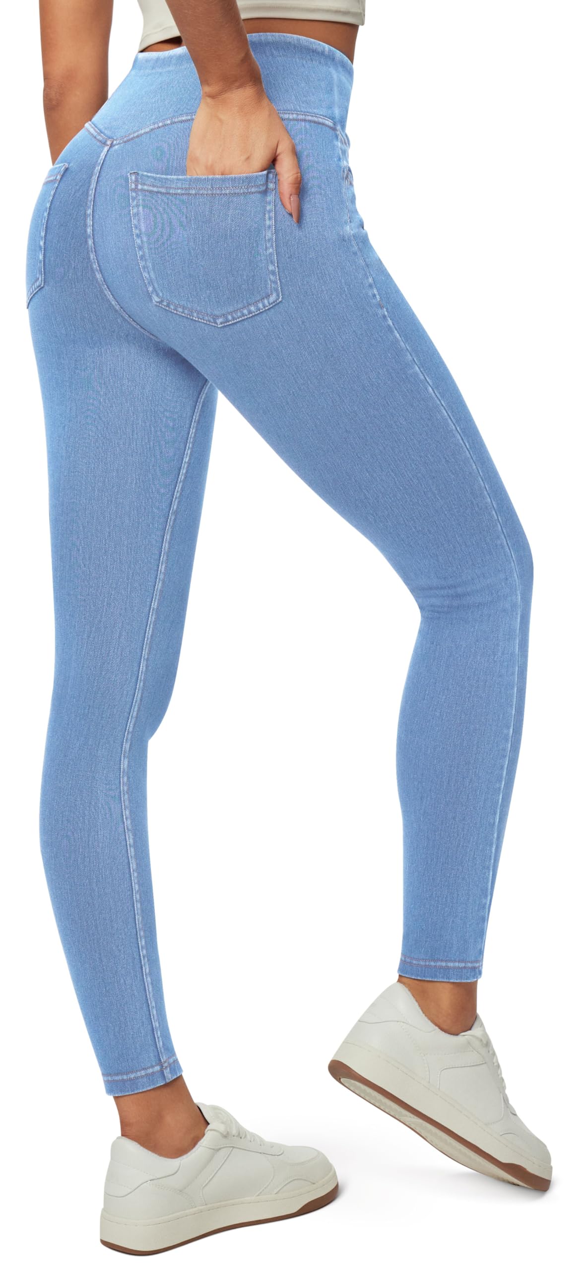 Heathyoga Stretchy Jeans for Women Pull On High Waist Jeggings Jean Legging