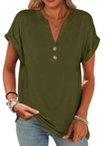 ANRABESS Womens Short Sleeve Henley Tops Summer Shirts Dressy Casual Blouse