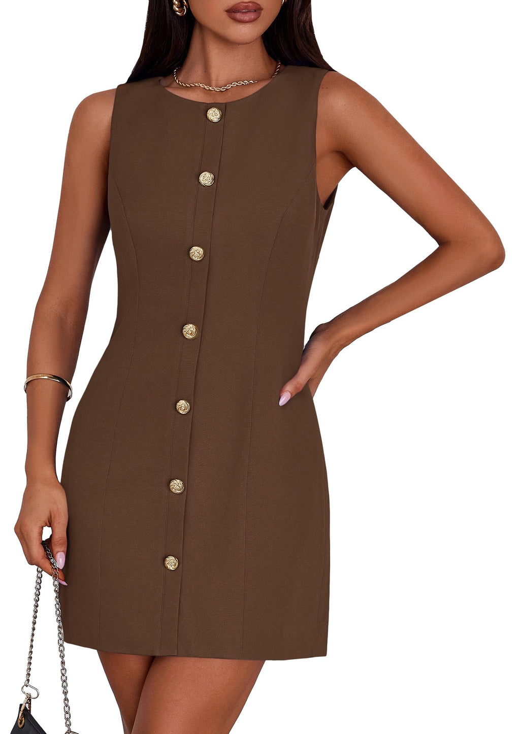 PRETTYGARDEN Women Business Casual Cocktail Work Short Dress