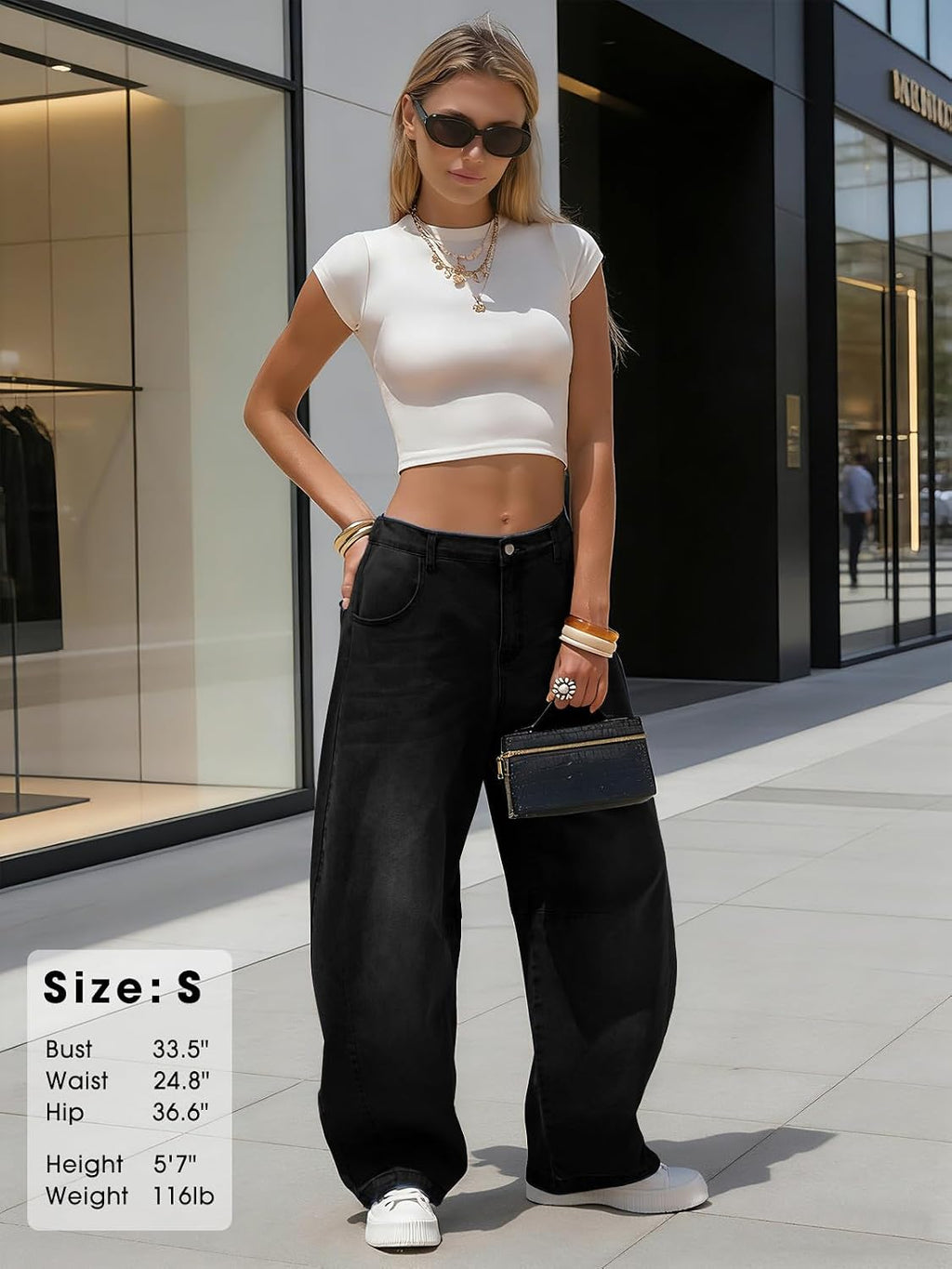 EXLURA Barrel Jeans Women Y2K Boyfriend Denim Pants Casual Baggy Jeans