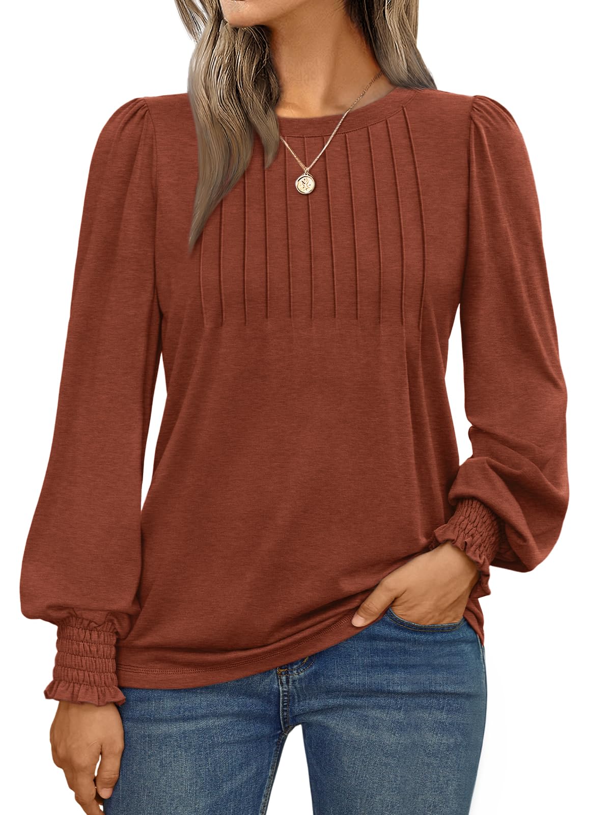 AUTOMET Womens Long Sleeve Shirts Fall Blouses Tops Business Casual Outfits