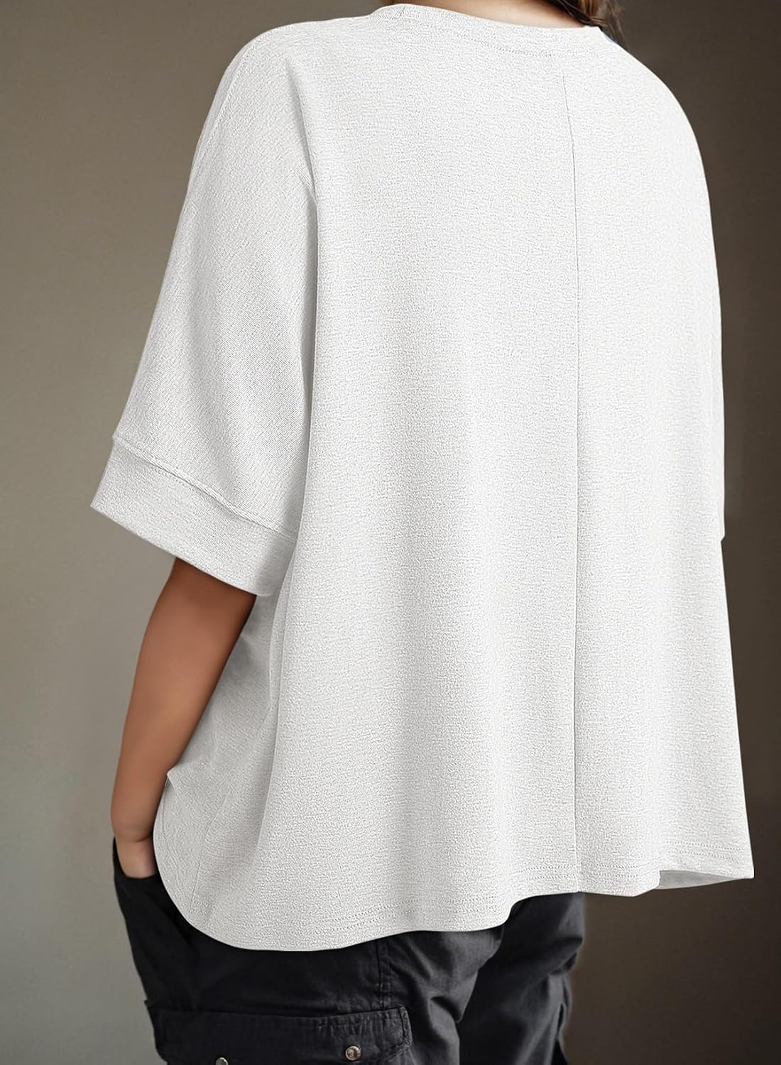 Dokotoo Oversized Tops Summer Shirts 2026 Fall T Shirts for Women Basic Tee