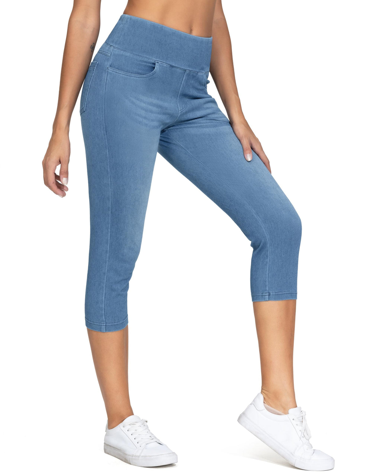 THE GYM PEOPLE Women's High Waisted Jeggings Pants Stretchy Jean Leggings