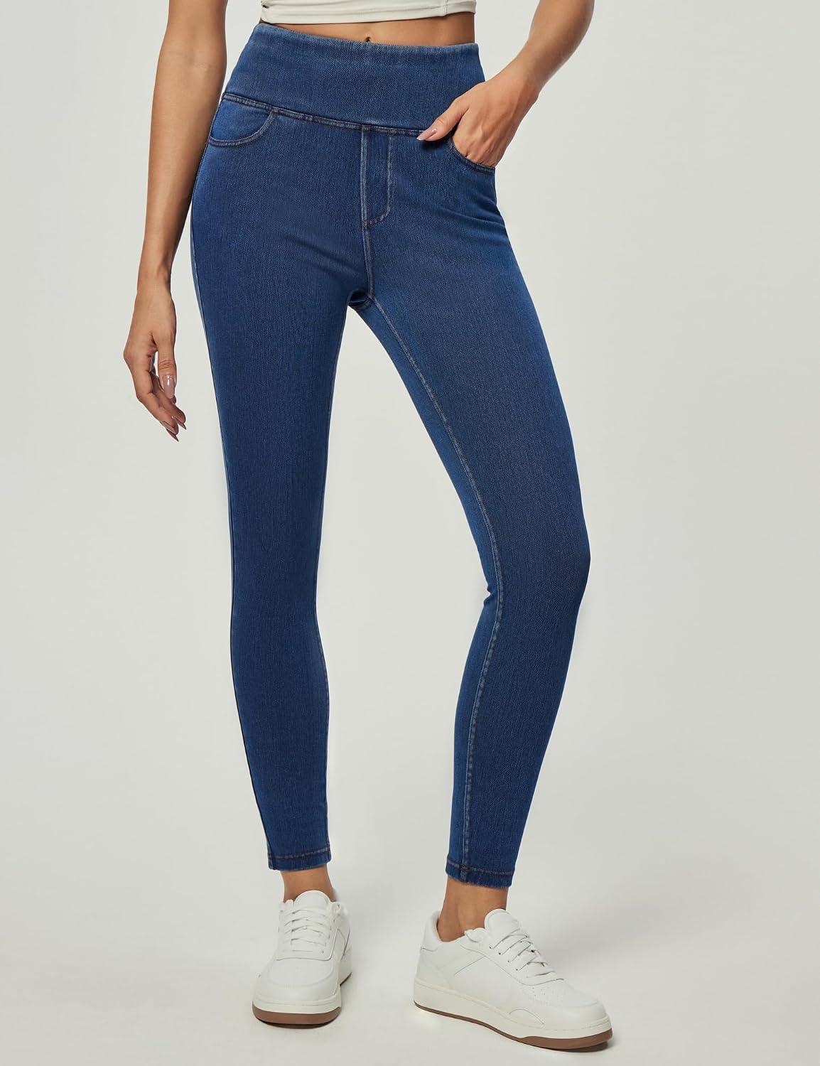 Heathyoga Stretchy Jeans for Women Pull On High Waist Jeggings Jean Legging