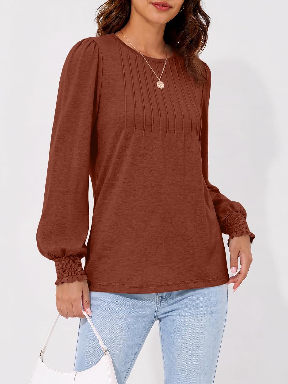 AUTOMET Womens Long Sleeve Shirts Fall Blouses Tops Business Casual Outfits