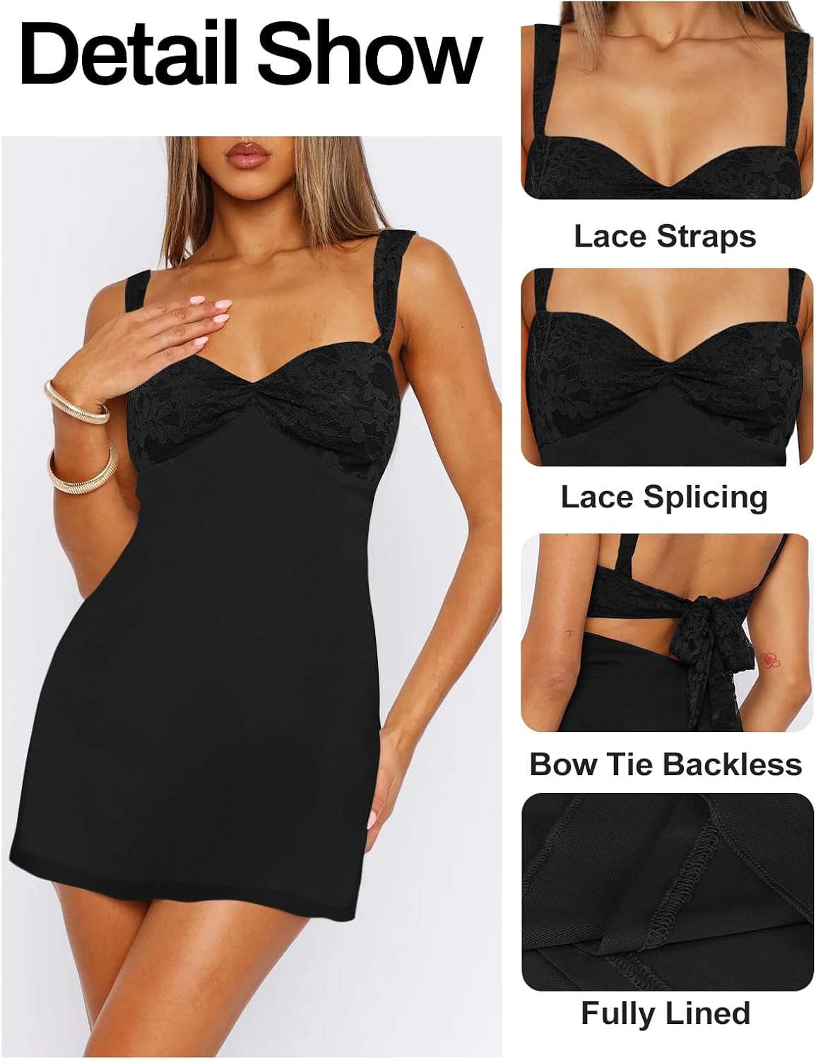 MIYIEONZ Women Summer Mini Dress Formal Going Out Short Dresses