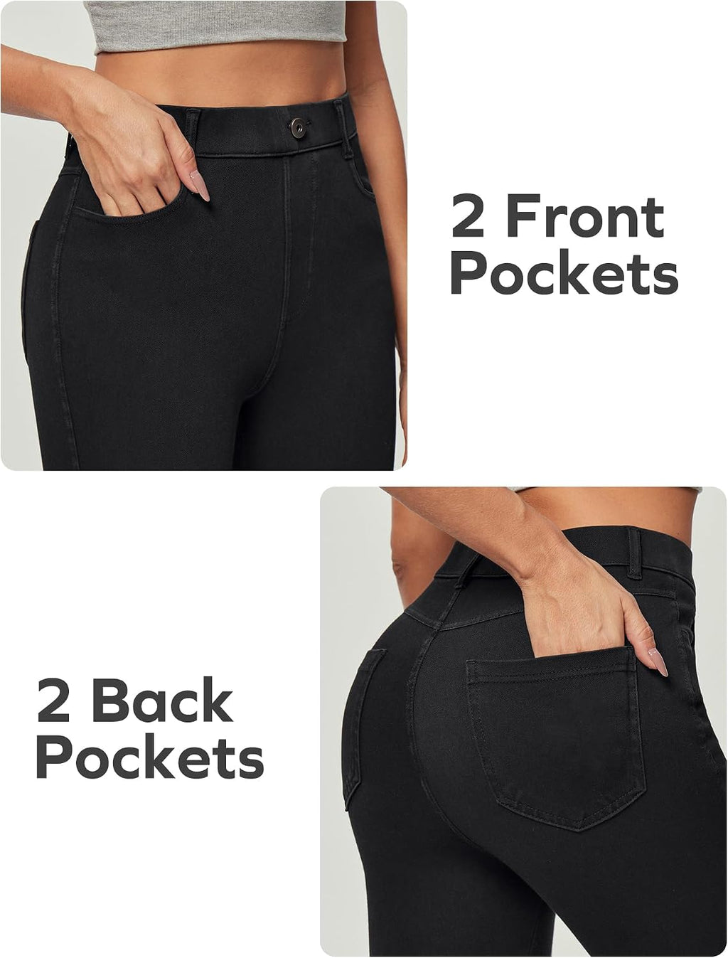 Stretchy Skinny Jeans for Women Pull On Jeggings High Waist Denim Leggings
