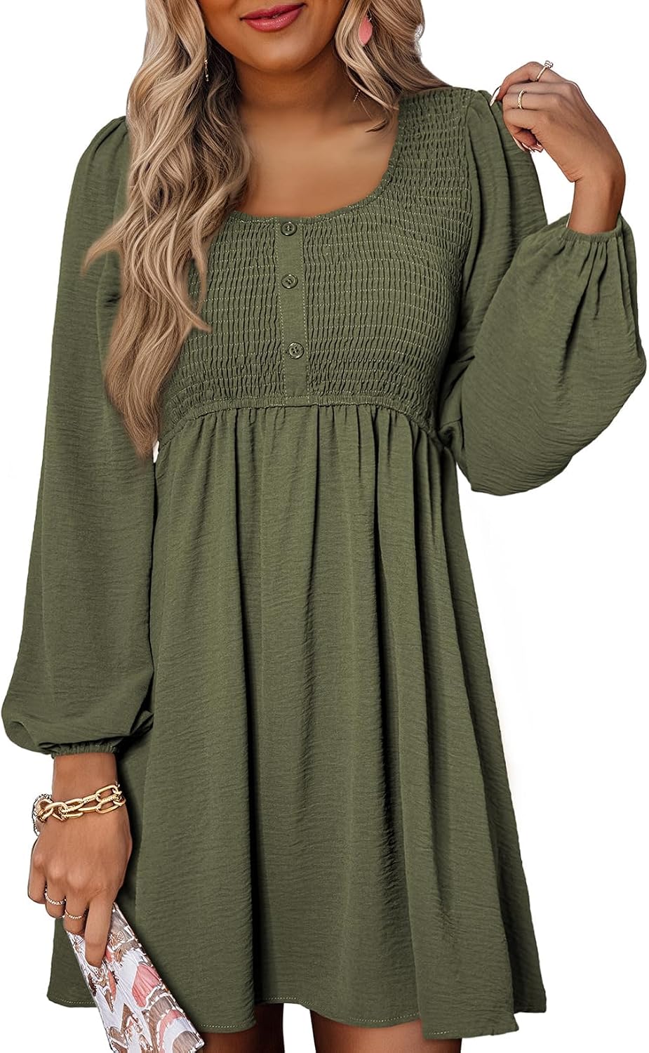 Dokotoo Fall Dresses for Women 2026 Casual Long Sleeve Mini Dress