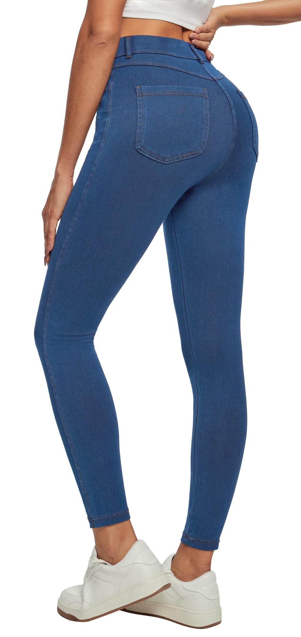 Stretchy Skinny Jeans for Women Pull On Jeggings High Waist Denim Leggings