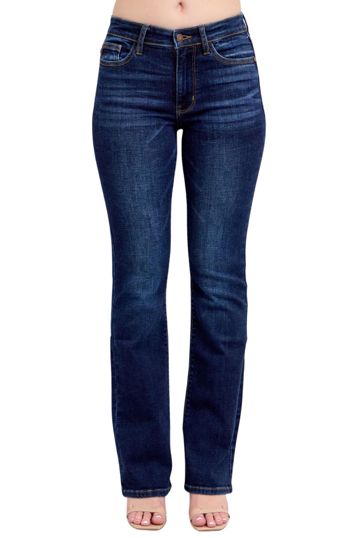 Judy Blue Mid Rise Dark Wash Classic Bootcut, Inseam 32"