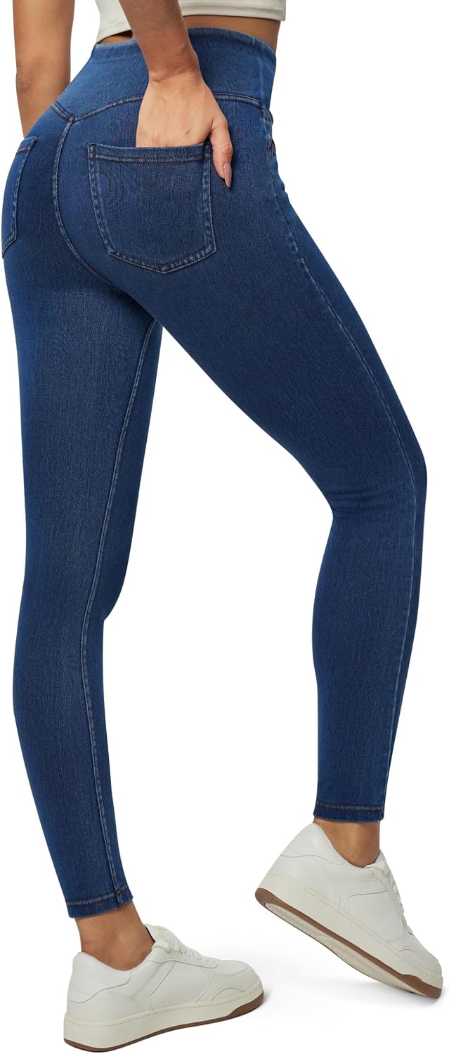 Heathyoga Stretchy Jeans for Women Pull On High Waist Jeggings Jean Legging