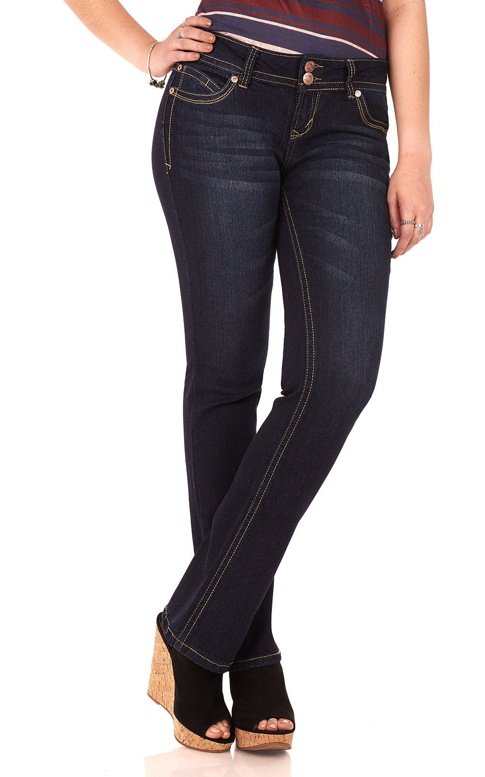 WallFlower Luscious Curvy Bootcut Jeans for Women, Sizes 0-24