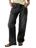 Flamingals Mid Rise Straight Leg Jeans for Women