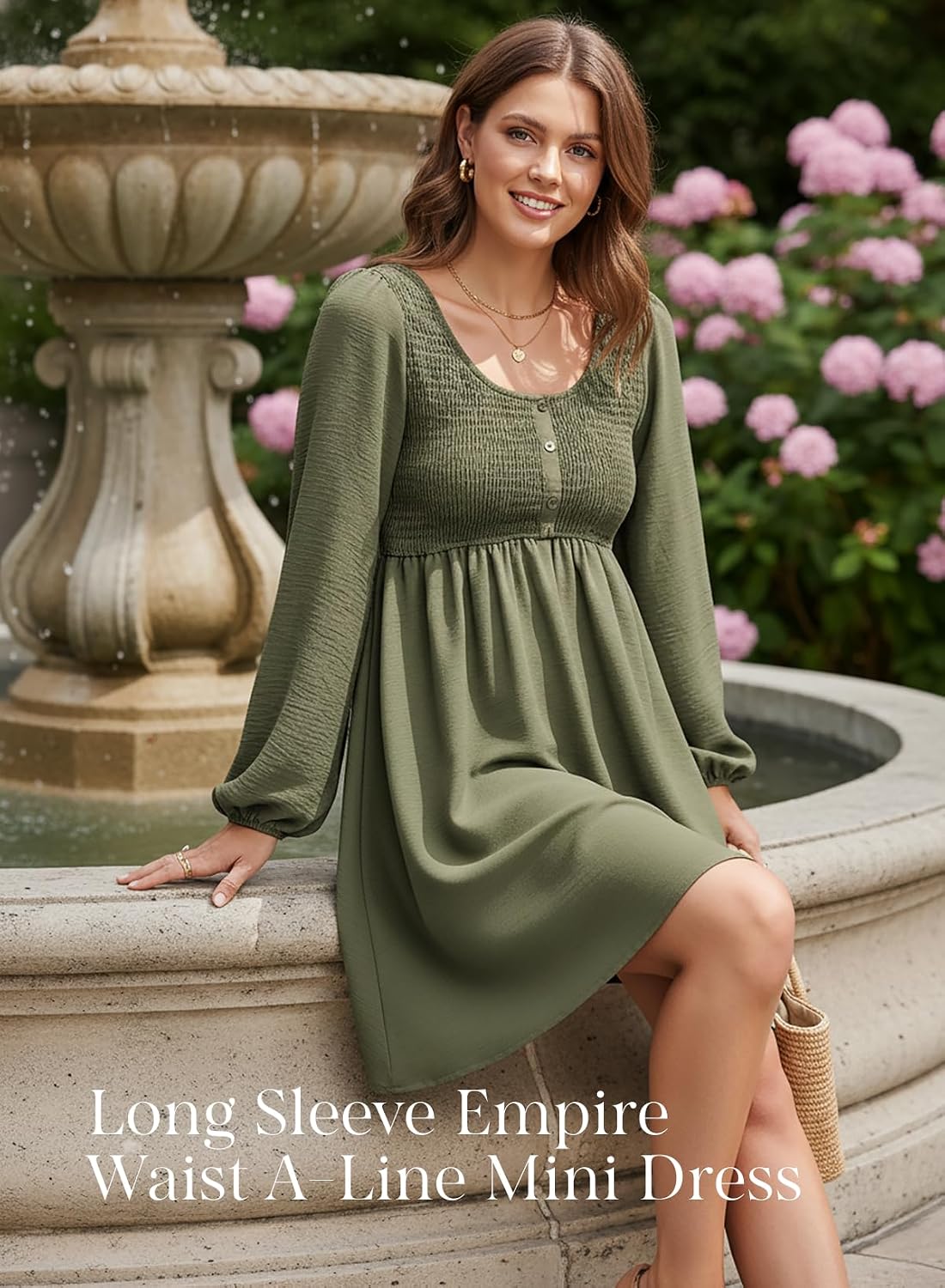 Dokotoo Fall Dresses for Women 2026 Casual Long Sleeve Mini Dress